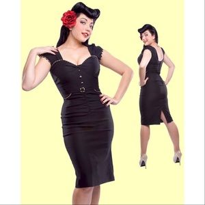 Stop Staring Success Dress L 6 black Dita Pinup